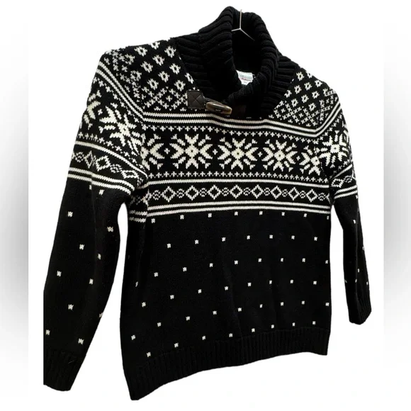 Hanna Andersson Fair Isle turtleneck sweater kids size 130 - Picture 4 of 7